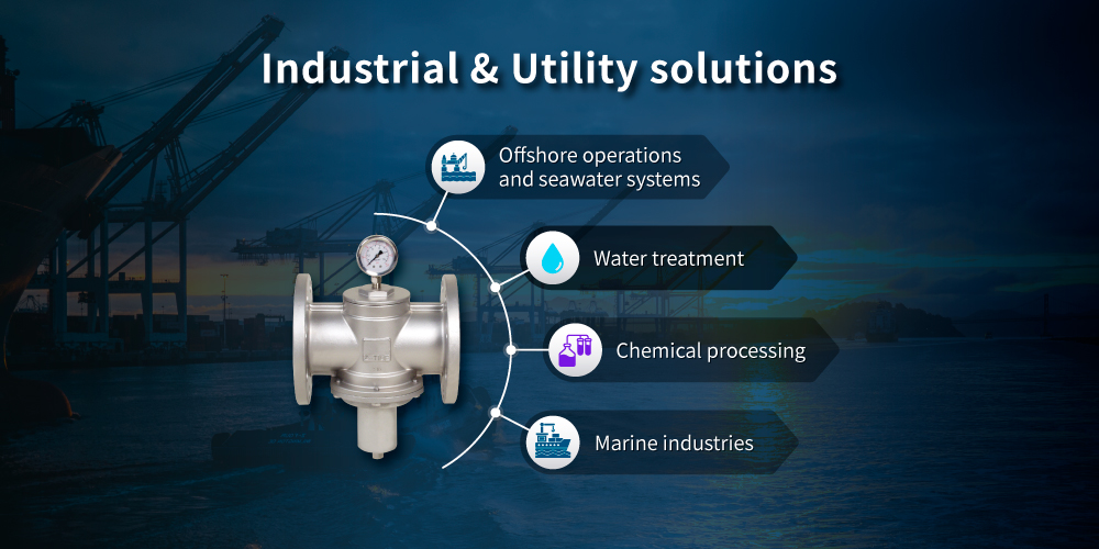 Aplicaciones de la válvula reductora de presión Z-Tide de acero inoxidable dúplex
