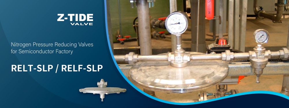 Válvula reductora de presión de acción directa de micropresión de nitrógeno para fábrica de semiconductores Válvula reductora de presión de nitrógeno de acción directa y micropresión Z-Tide para fábrica de semiconductores en Taiwán